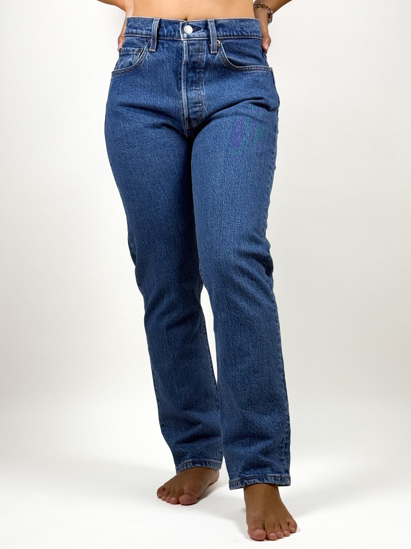 Jeans Levi’s 501 Vintage da donna – lavaggio medio, 5 tasche