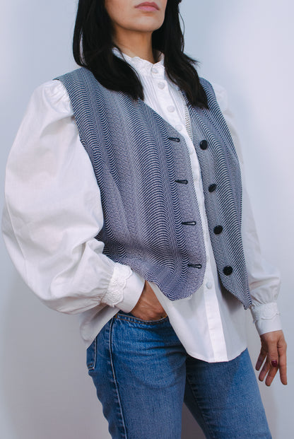 GILET A FANTASIA BLU