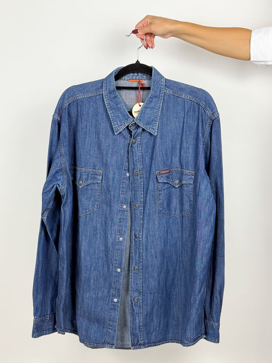 Camicia Jeans Vintage Carrera Anni '90 XXL Made in Italy