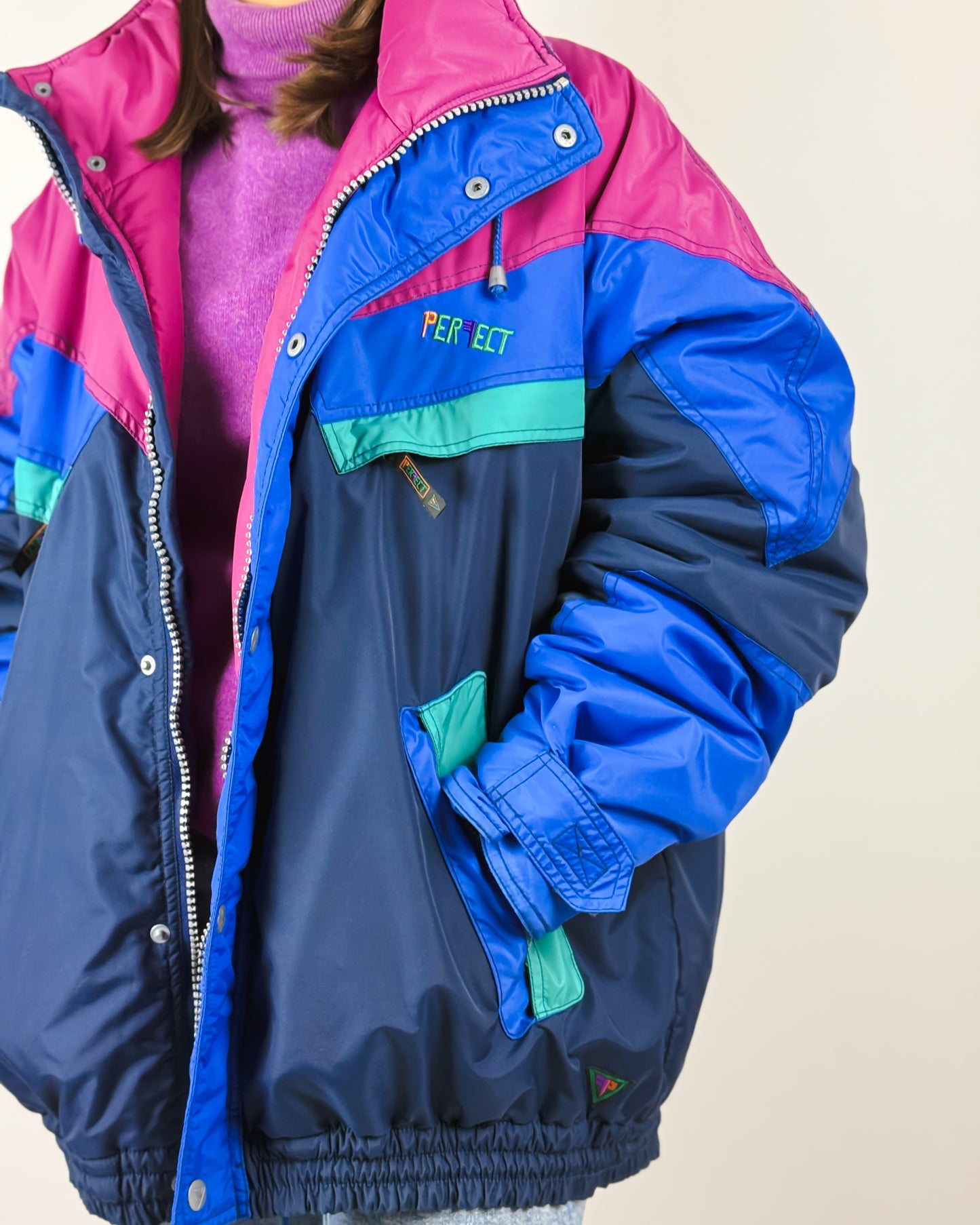 Giacca Sci Vintage Imbottita Uomo Anni '80