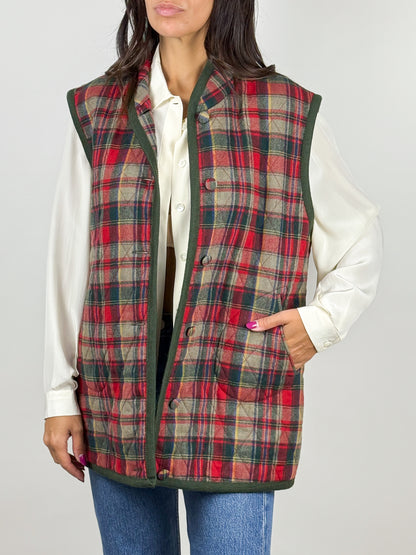Gilet Vintage in Lana Tartan - Unisex