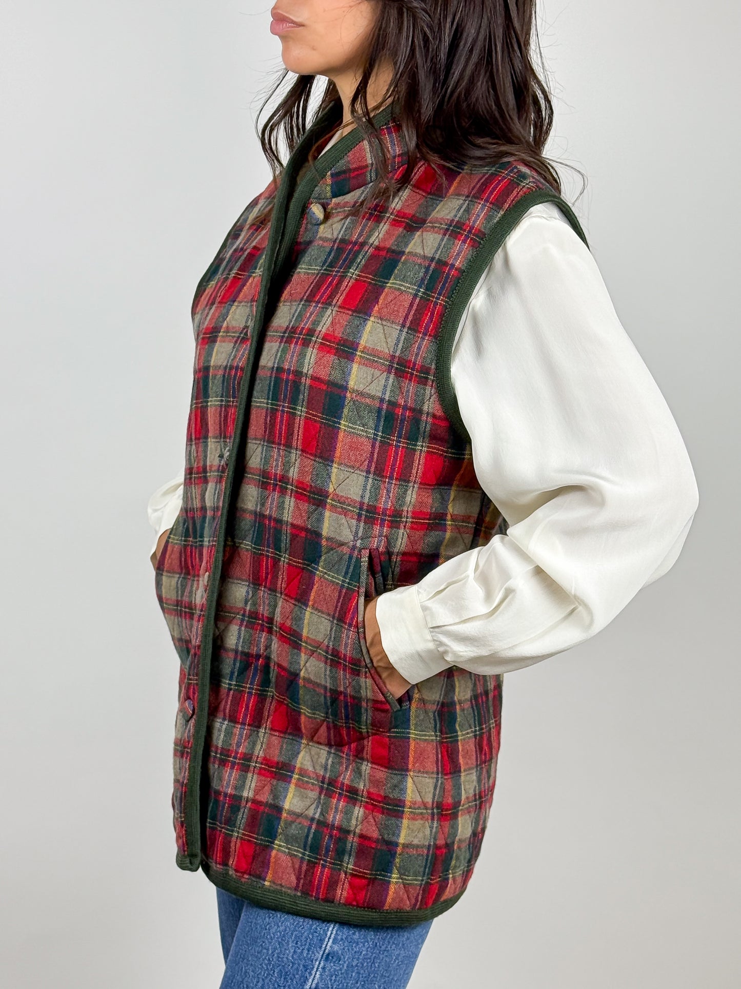 Gilet Vintage in Lana Tartan - Unisex
