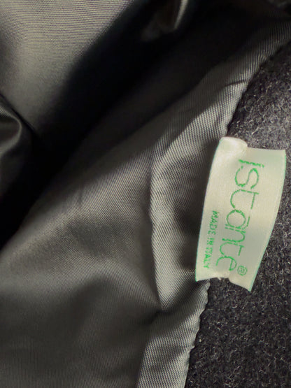 Cappotto Vintage Donna in Lana Grigio Scuro - Made in Italy