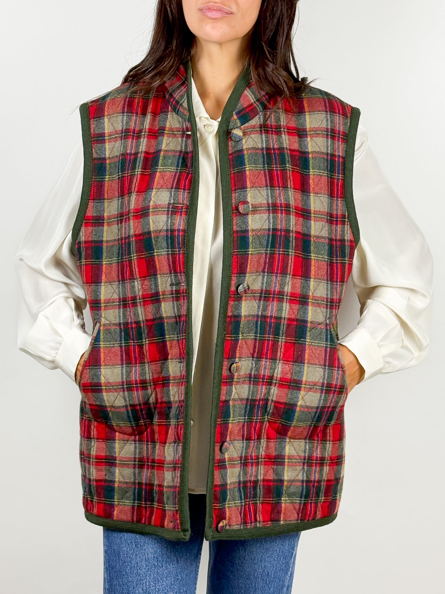 Gilet Vintage in Lana Tartan - Unisex