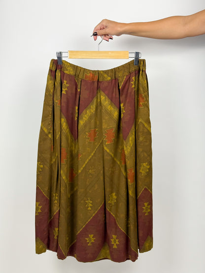 Gonna Vintage Les Copains Anni 80 Midi Geometrica