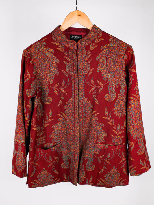 Giacca Vintage Paisley Bordeaux/rosso - Taglia S