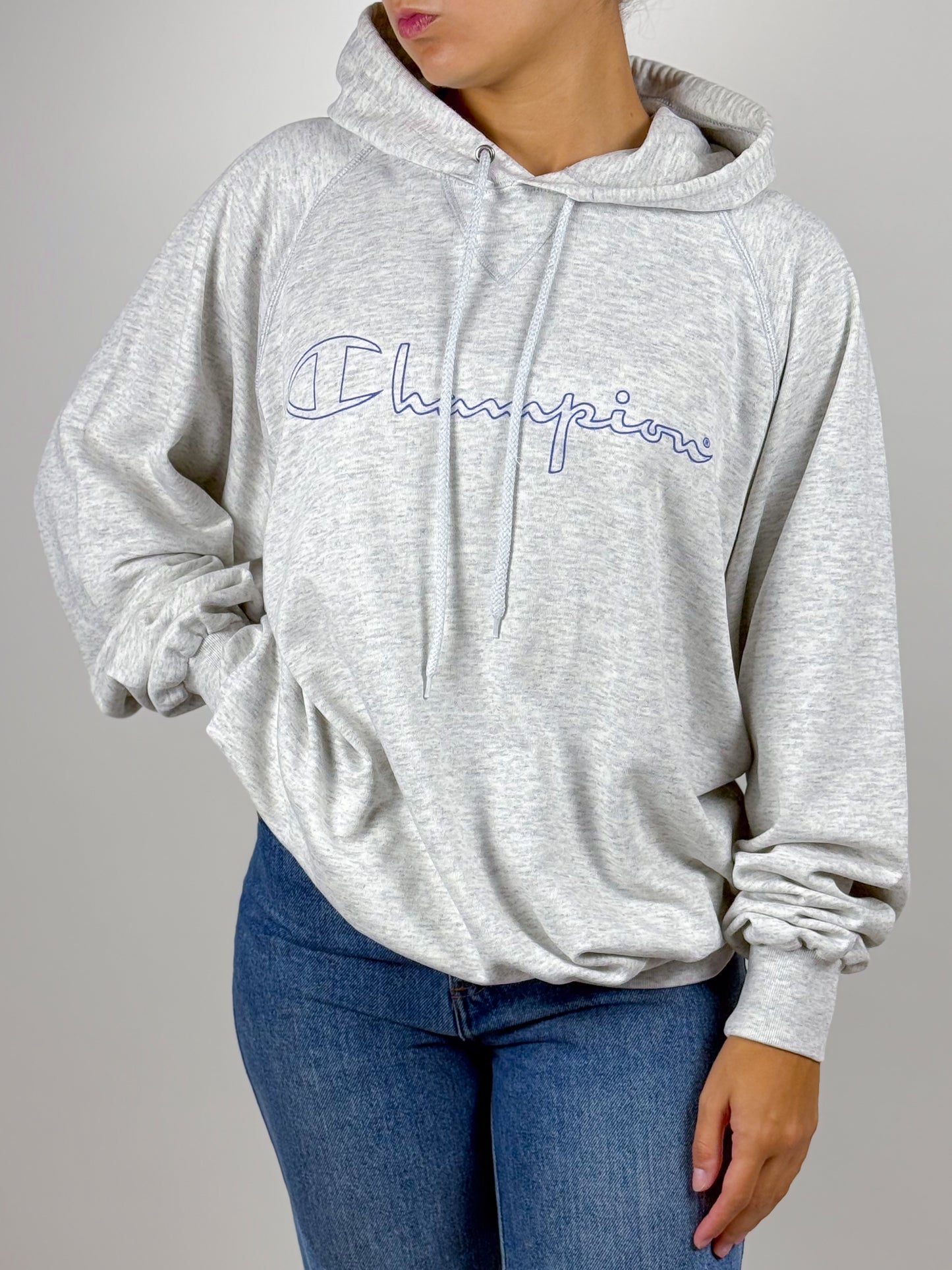 Felpa Vintage Champion Anni ’90 Grigio Chiaro