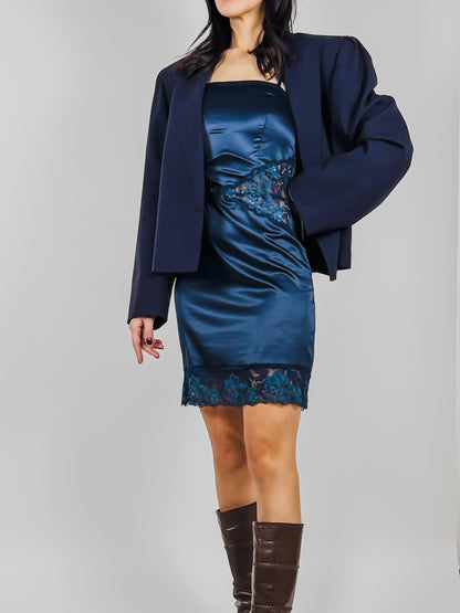 80'S BLUE CROP BLAZER