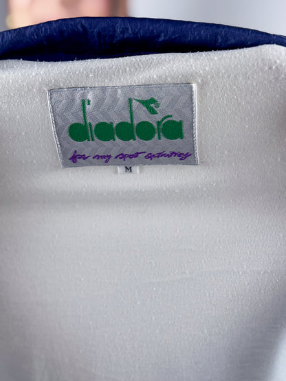 Felpa Vintage Diadora Anni 90 Viola Unisex
