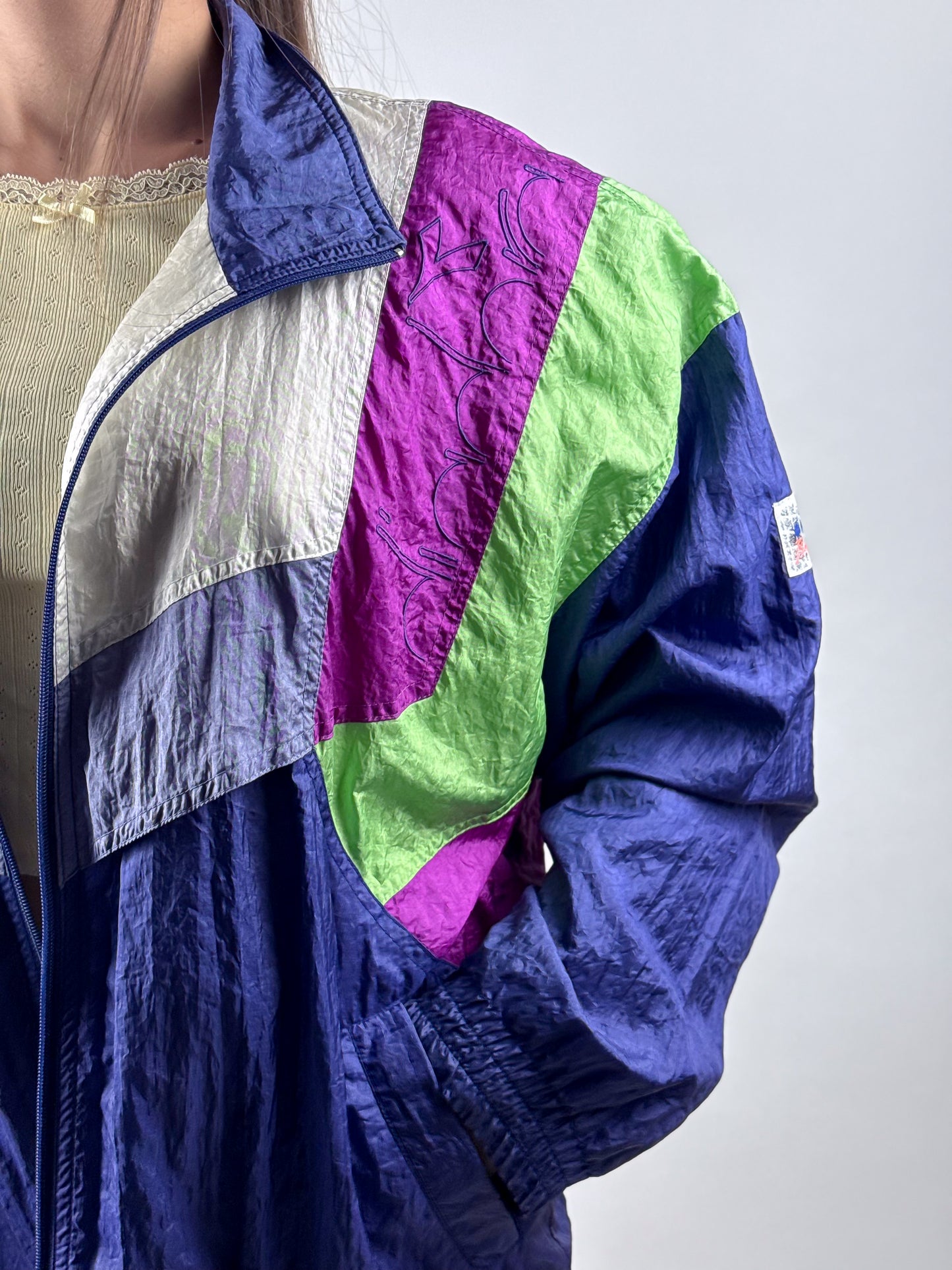 Felpa Vintage Diadora Anni 90 Viola Unisex