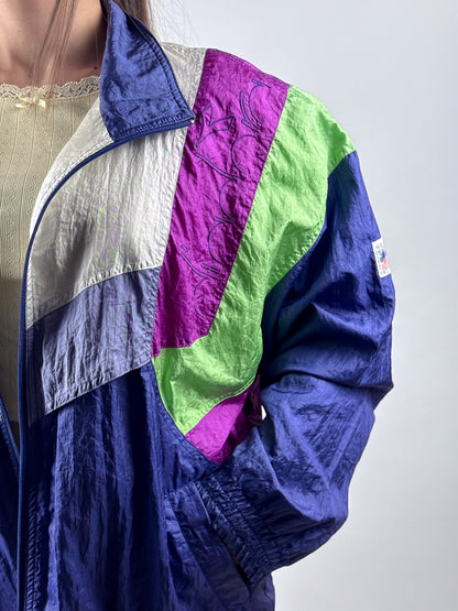 Felpa Vintage Diadora Anni 90 Viola Unisex