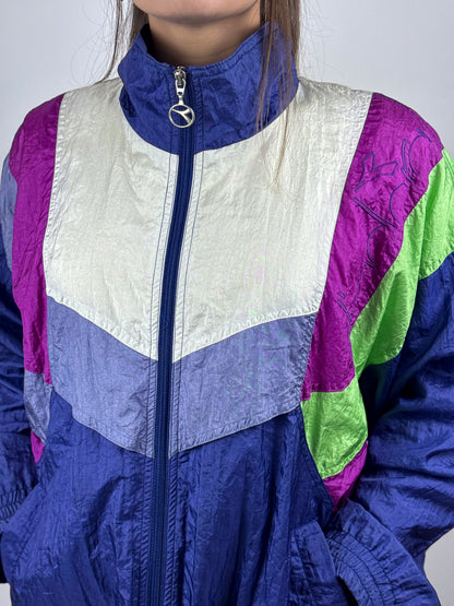 Felpa Vintage Diadora Anni 90 Viola Unisex