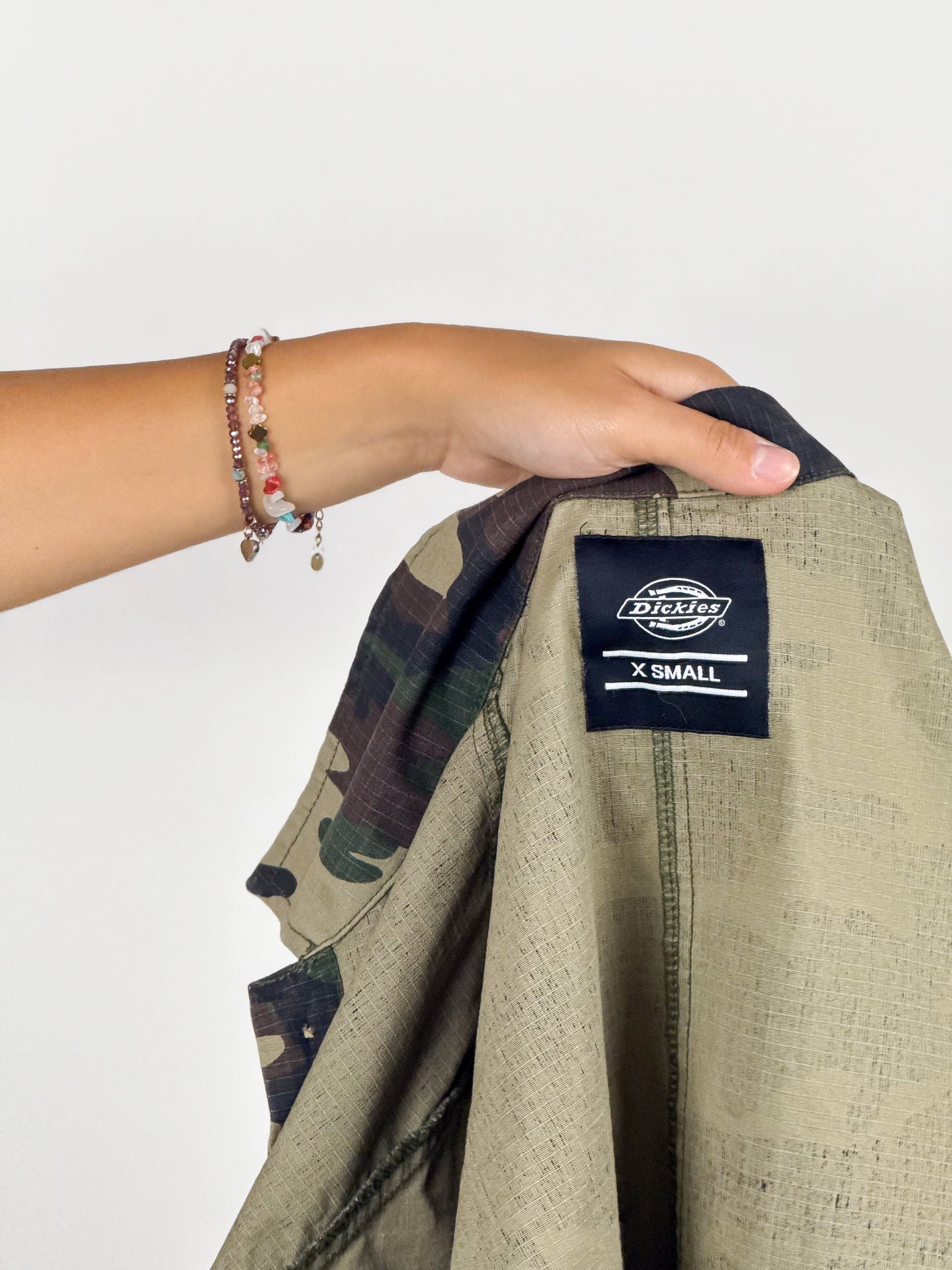 Giacca Crop Top Dickies Vintage Militare Camouflage - Taglia XS