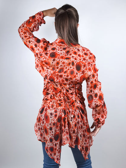 Camicia Jean Paul Gaultier Vintage Seta con Rouches - Made in Italy