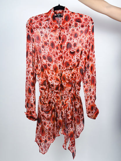 Camicia Jean Paul Gaultier Vintage Seta con Rouches - Made in Italy