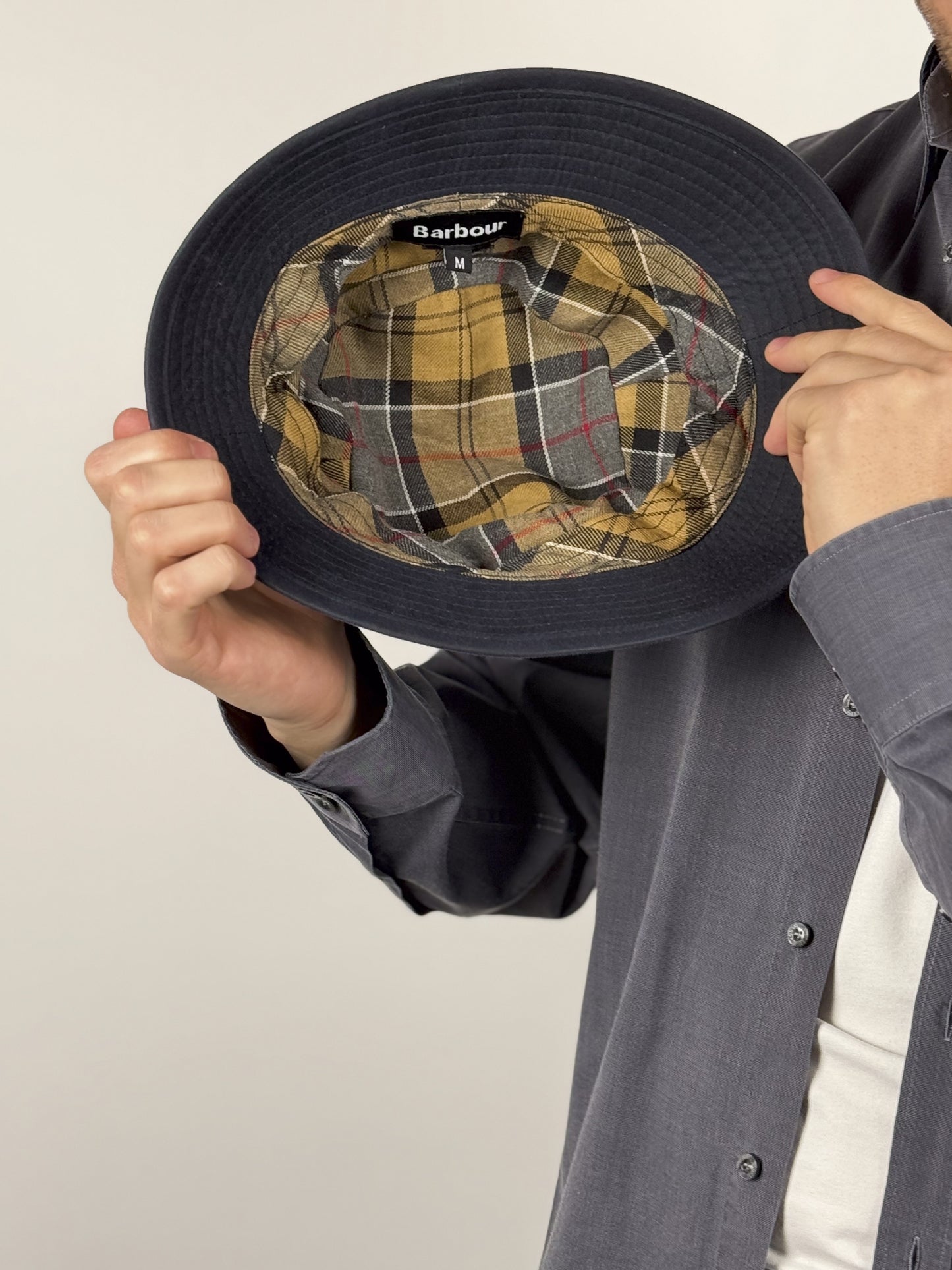 BARBOUR WAXED COTTON FISHERMAN HAT