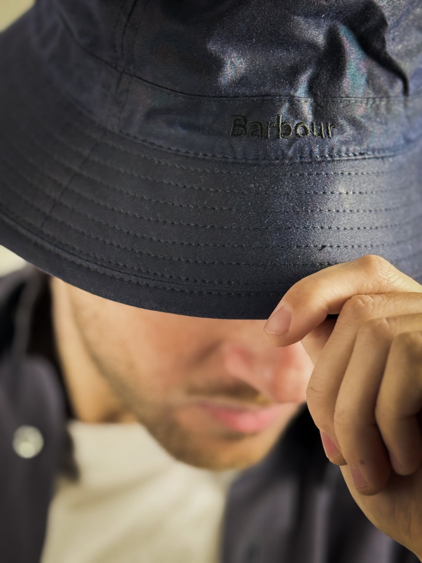 BARBOUR WAXED COTTON FISHERMAN HAT