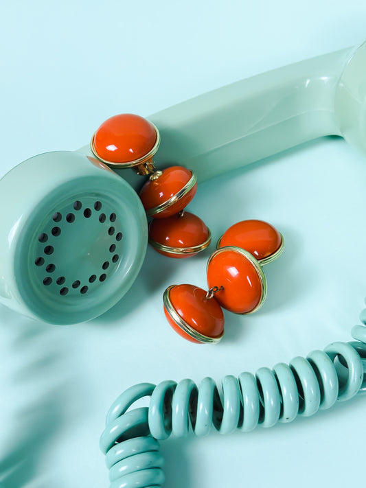 orecchini vintage arancioni