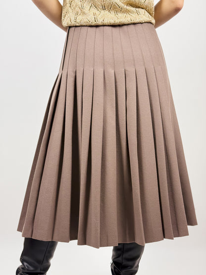70'S PLEATED WOOL SKIRT