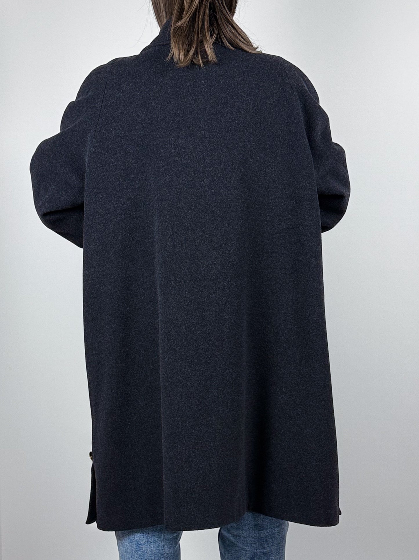 Cappotto Vintage Donna in Lana e Cashmere Grigio - Made in Italy