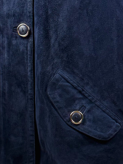 Giubbotto Vintage Donna Vera Pelle Scamosciata con Pelliccia Made in Italy