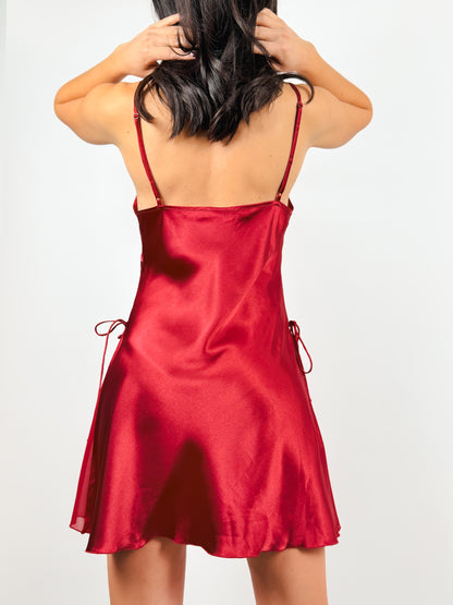 SOTTOVESTE IN RASO ROSSO