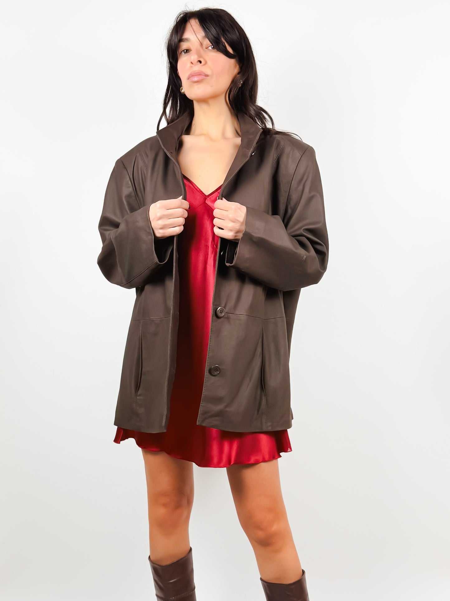 BROWN NAPPA JACKET