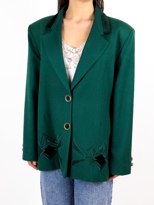 BLAZER IN LANA VERDE ANNI '80