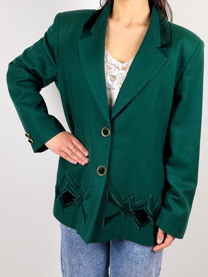 BLAZER IN LANA VERDE ANNI '80