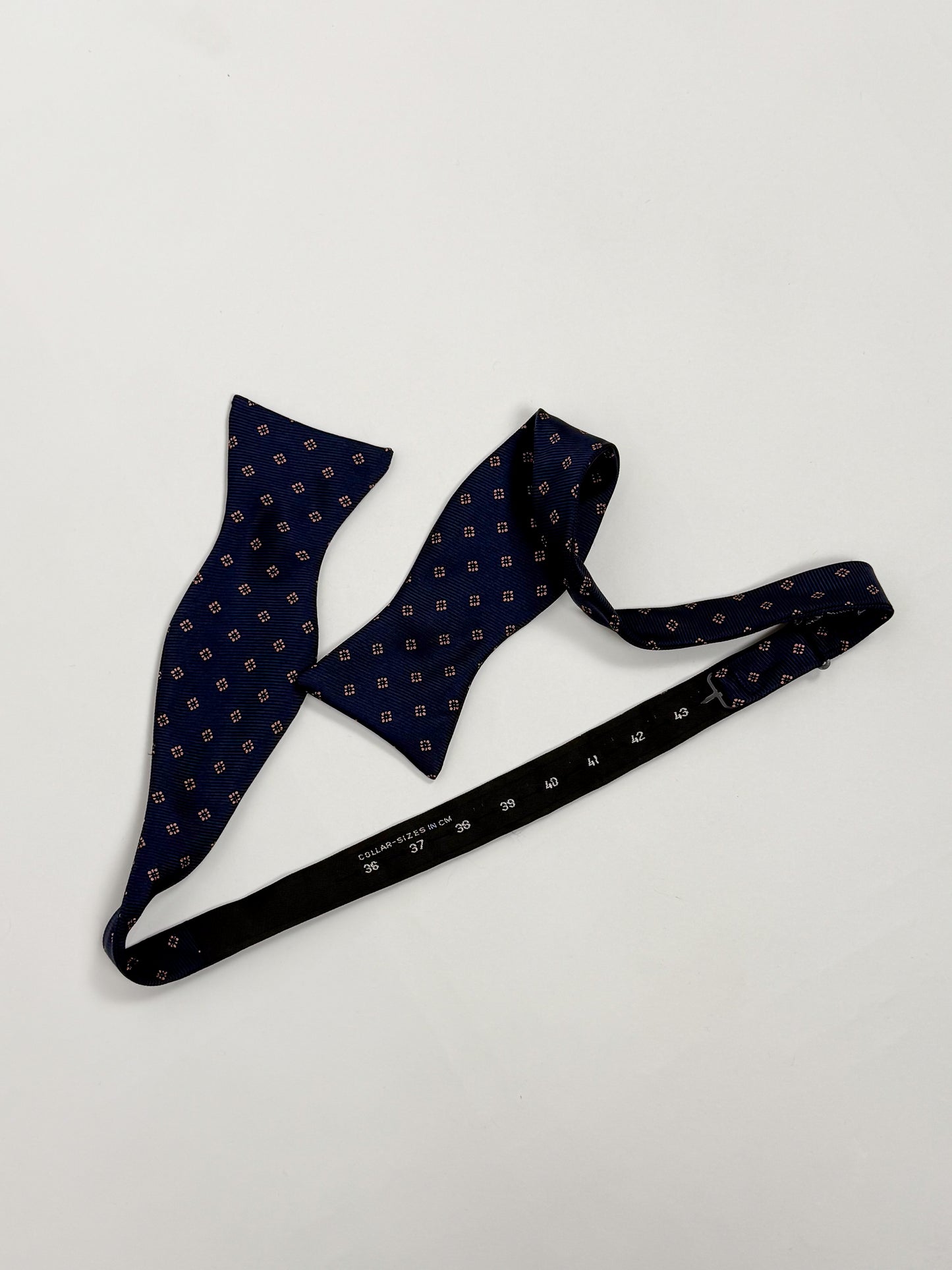 Papillon Vintage Seta Polo Ralph Lauren - Blu Fiori Rosa