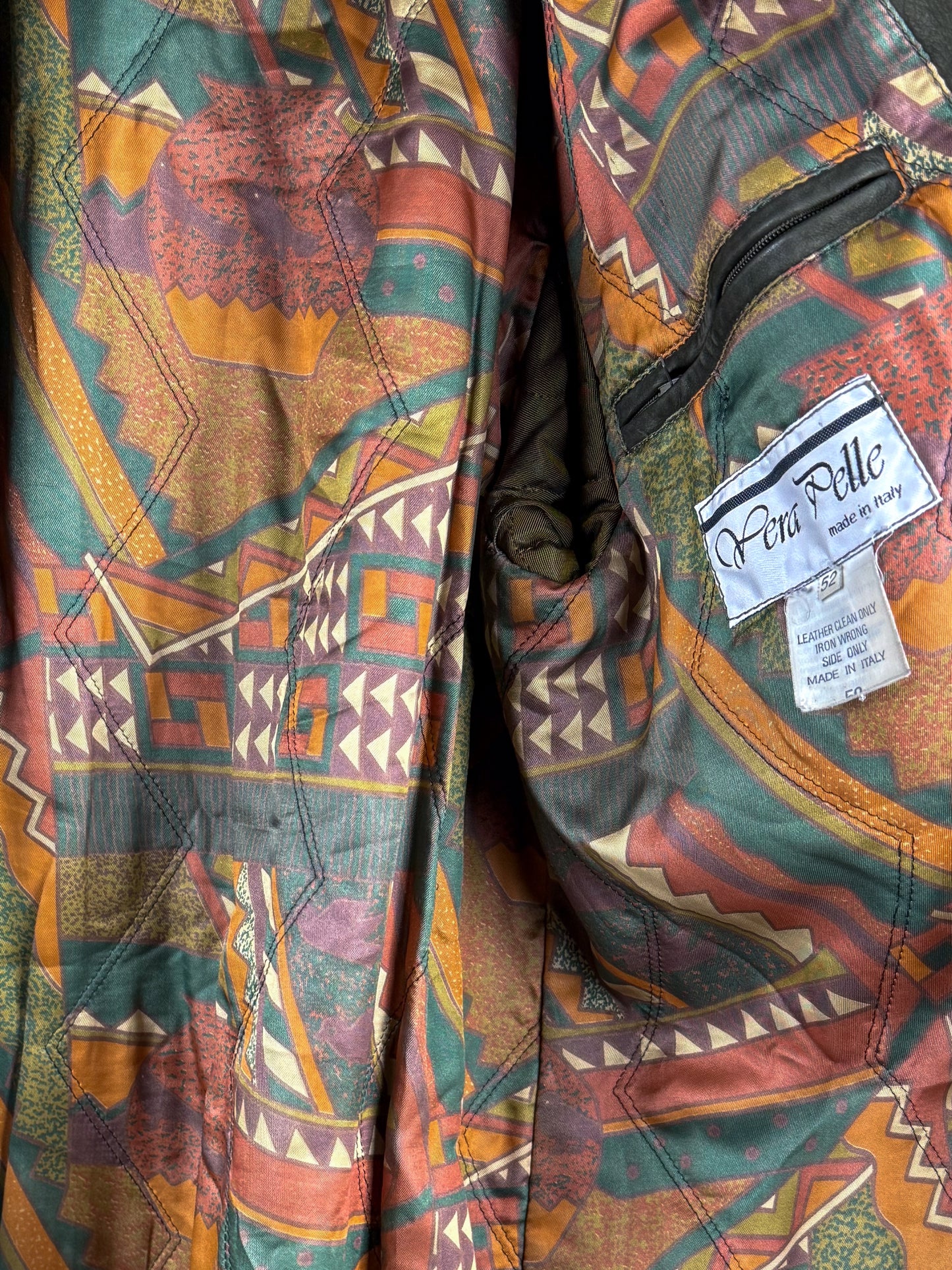 Giaccone Uomo Vera Pelle Scamosciata Verde Vintage Made in Italy