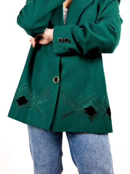 BLAZER IN LANA VERDE ANNI '80