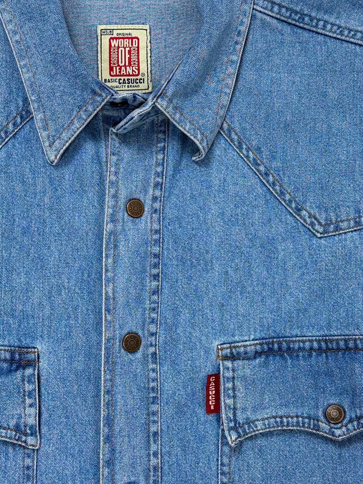 CASUCCI LIGHT WASH JEANS SHIRT