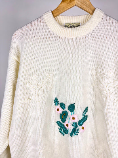 Maglione Vintage Donna Anni '90 Ricamato