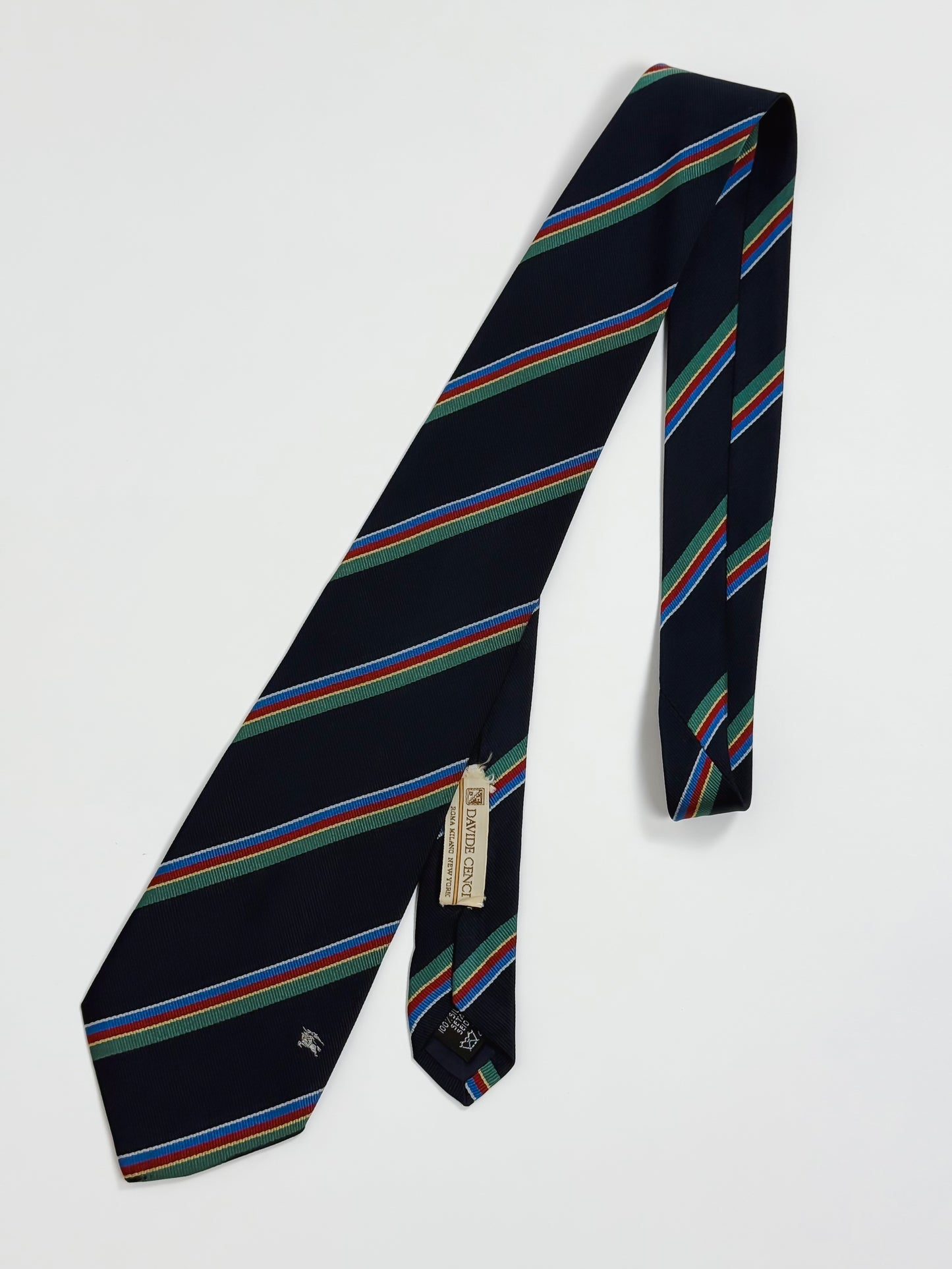 Cravatta Vintage Burberrys Made in England - Seta a Fantasia Regimental