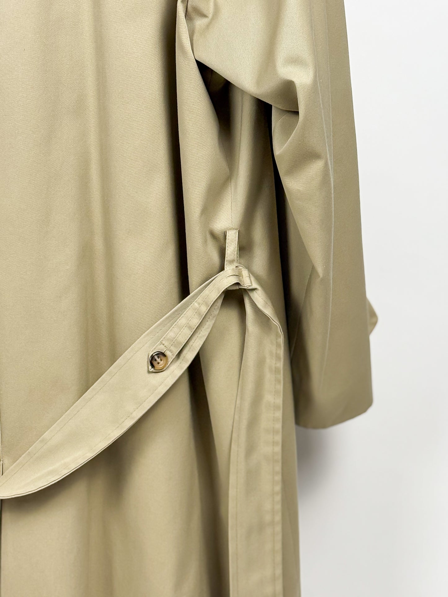 Trench Vintage Beige Lungo in Cotone