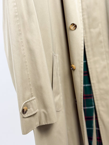 Trench Vintage Beige Lungo in Cotone