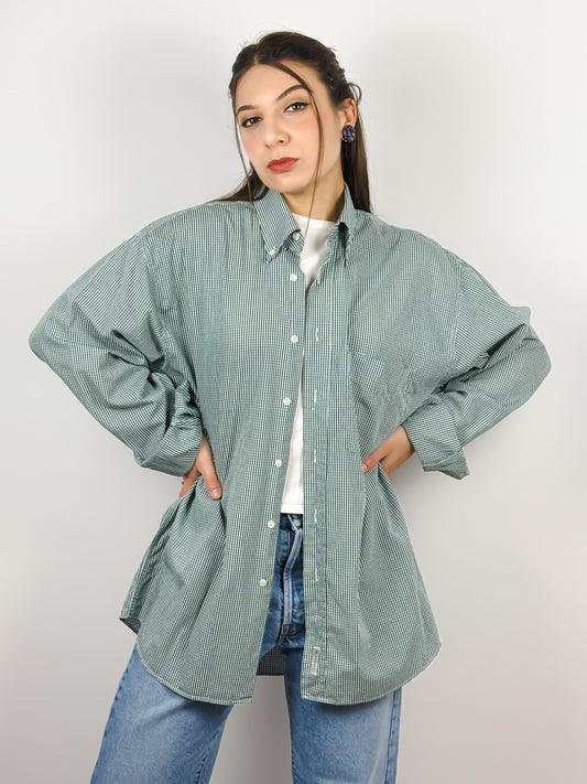 CAMICIA STAMPA VICHY VERDE