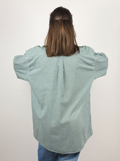 CAMICIA STAMPA VICHY VERDE