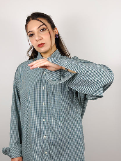 CAMICIA STAMPA VICHY VERDE