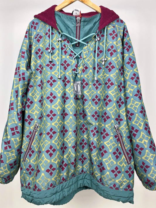 Anorak Vintage Anni ’90 Riff & Raff – Fantasia Geometrica – XL Oversize