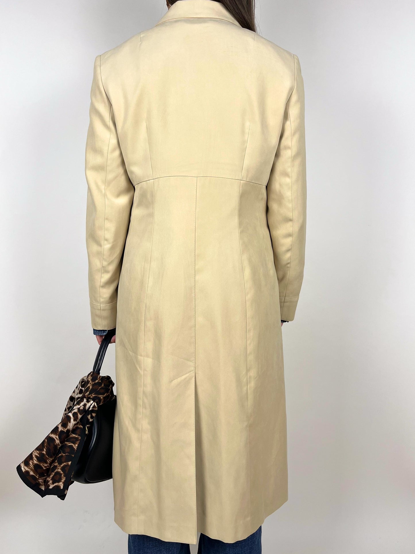 Cappotto leggero vintage beige scamosciato - anni '90