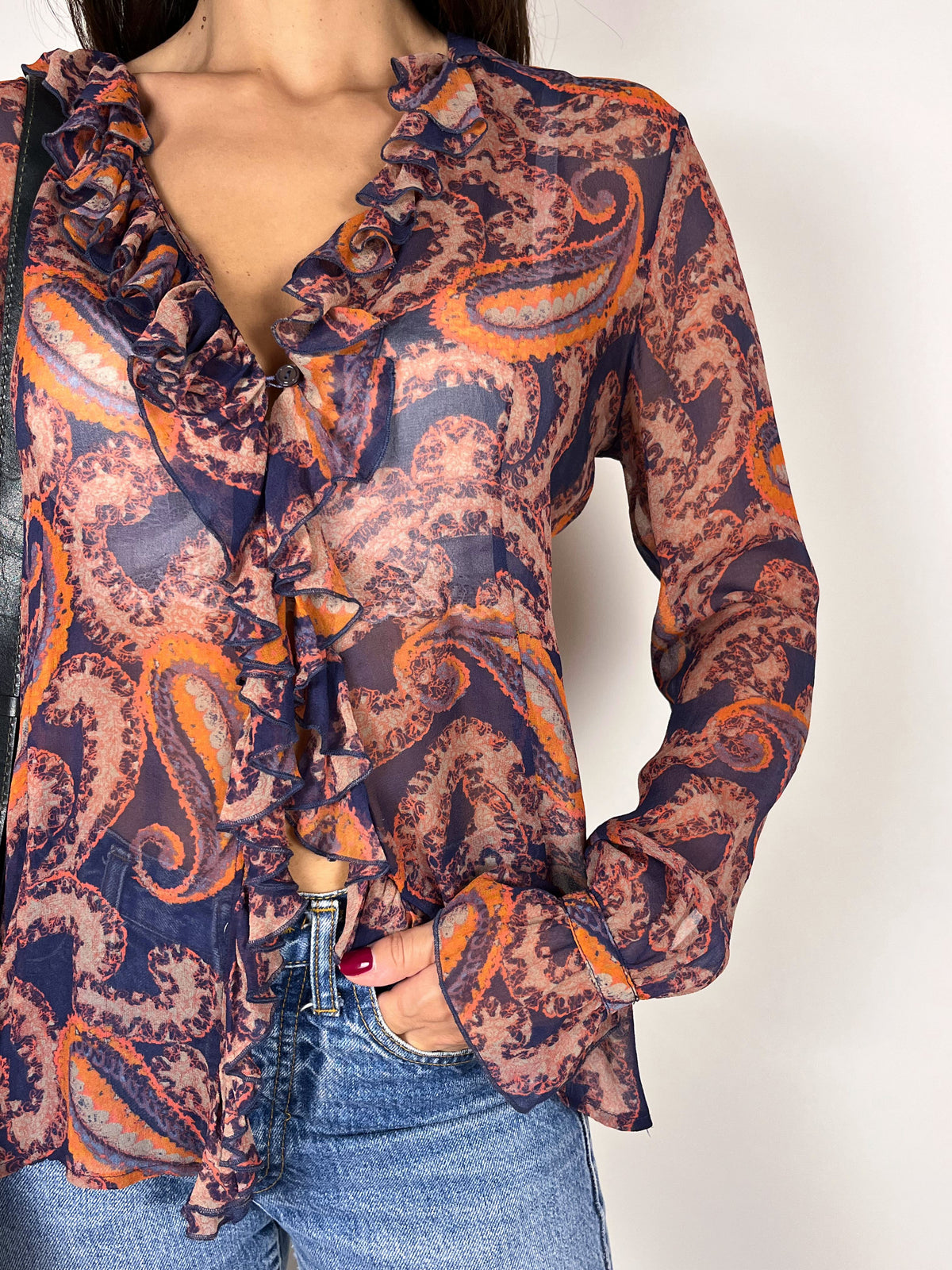 Camicia vintage in seta fantasia paisley – Stefanel