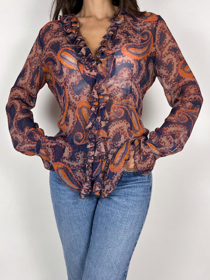 Camicia vintage in seta fantasia paisley – Stefanel