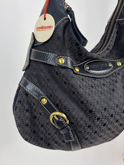 Coccinelle Vintage – Borsa a spalla in tessuto monogram
