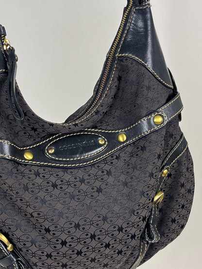 Coccinelle Vintage – Borsa a spalla in tessuto monogram