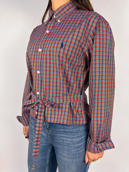 Camicia Polo Ralph Lauren vintage tartan - personalizzata con cintura