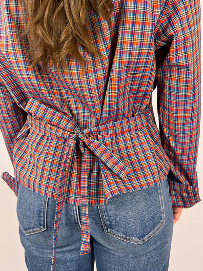 Camicia Polo Ralph Lauren vintage tartan - personalizzata con cintura