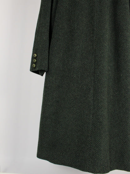 Cappotto Vintage Donna in Lana e Lama Verde Scuro – Made in Italy