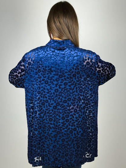 Blusa / camicia vintage trasparente in misto viscosa – anni ’90